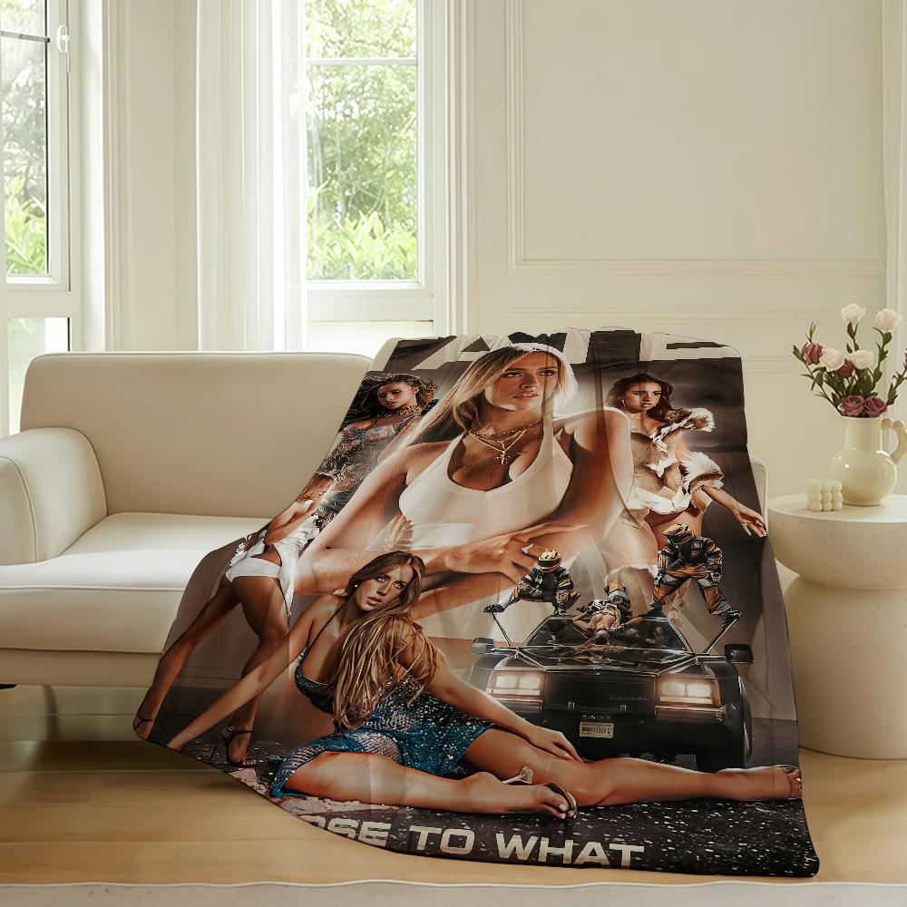 Singer Tate McRae So Close To What Blanket Warm Soft Suitable For Bedroom Sofa Bed Living Room Office Travel Camping Gifts