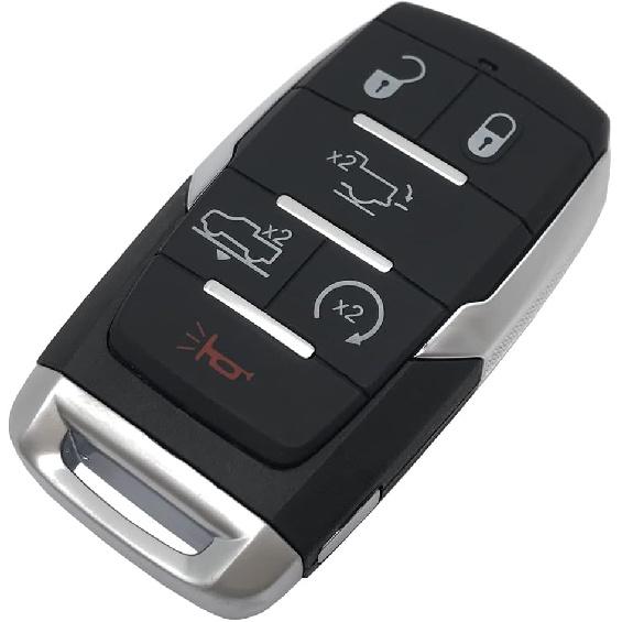 Keyless Entry Remote Key Fob Cover Case fit for     Dodge Ram 1500 Key Fob Shell (Button 3)
