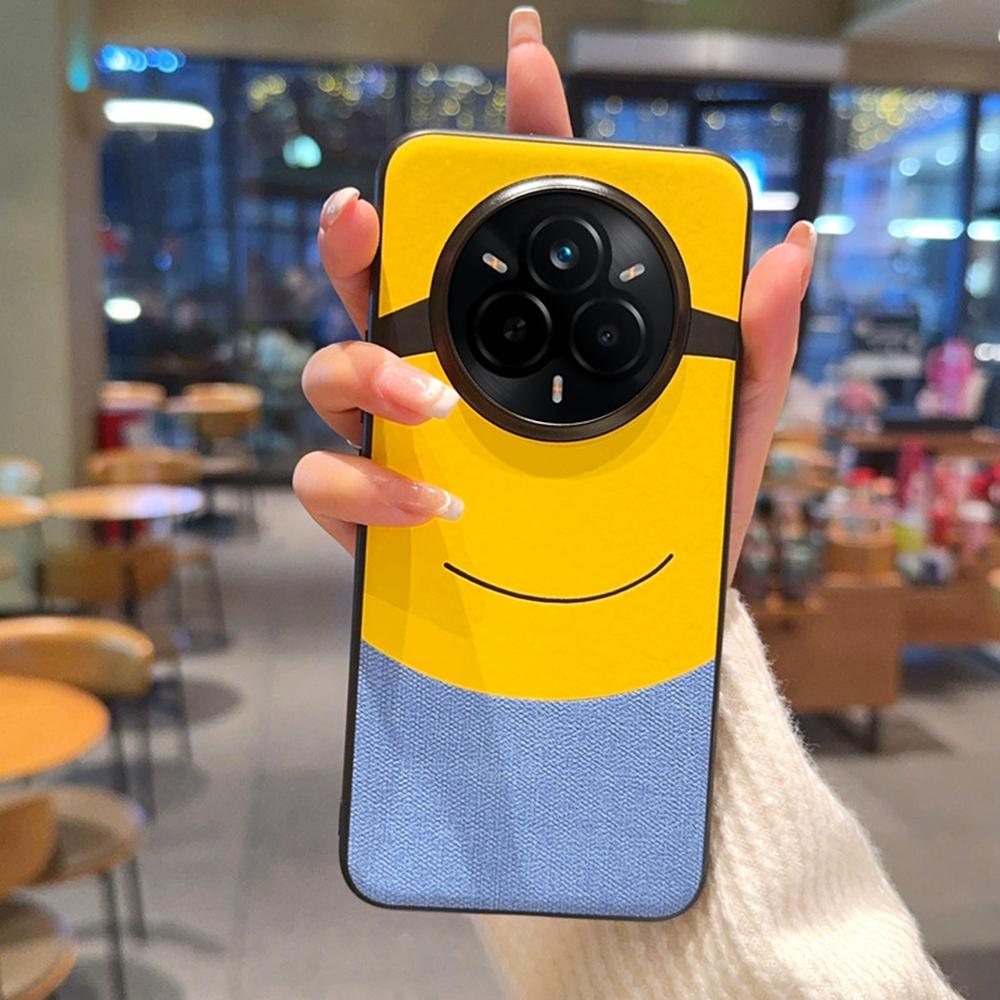 For Realme 14 Pro+ 5G Case Big Eye Yellow Creative Design Leather+PC Phone Cover