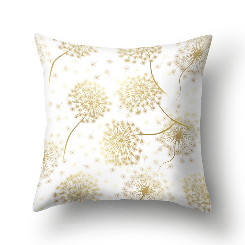 Golden Geometric Puzzle Array Pillow Car Pillow Long Pillow Cushion