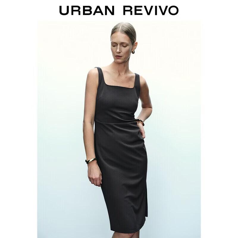 Women s Pleated Slit Sleeveless Midi Dress XL