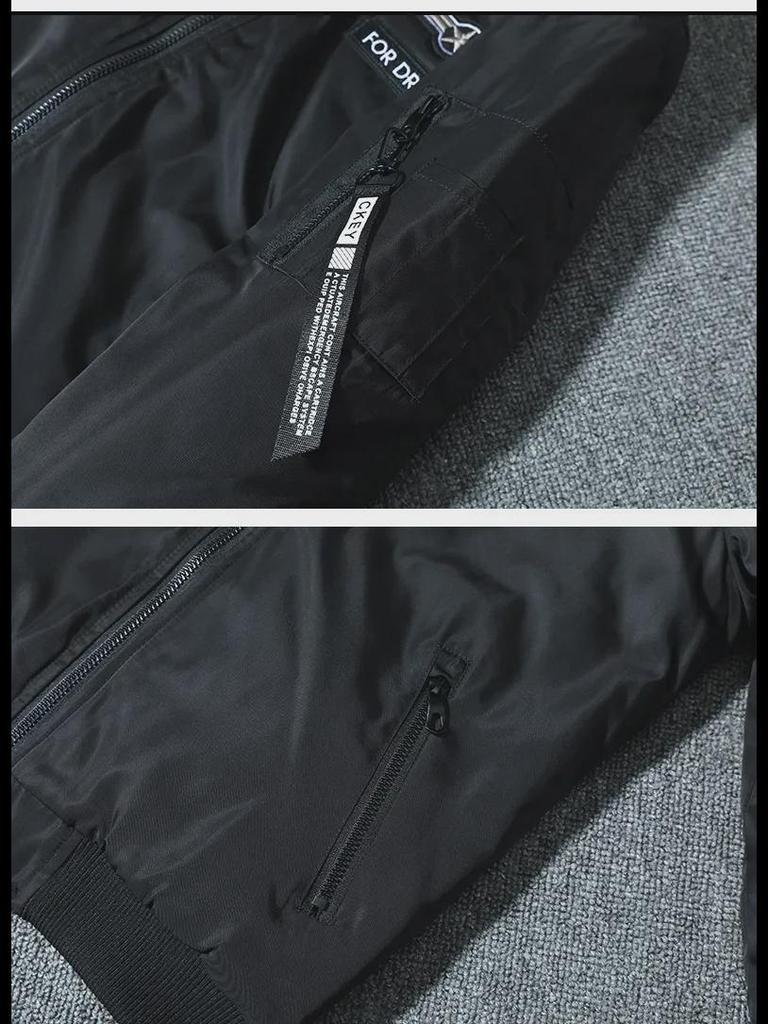 Men's Cross-Border MA-1 Flight Jacket - New Casual Embroidered Trendy Baseball Collar Top