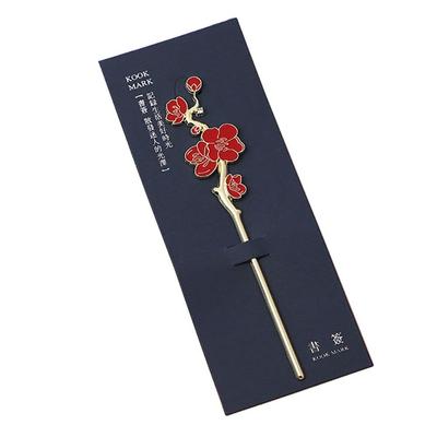 Plum Blossom Metal Bookmark Reading Book Clip Book Page Pagination Marker Plum Bookmark Teacher Gift School Student Supplies
