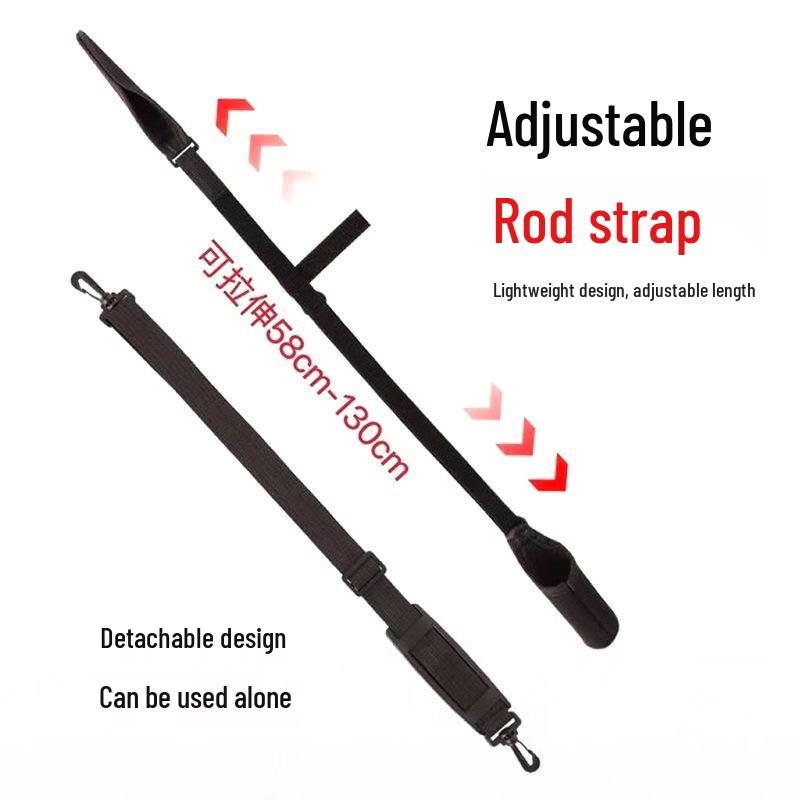 Lure Rod Bundle: Lightweight Fishing Rod with Velcro Protective Sleeve and Adjustable Shoulder Strap.