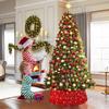 Red Sequins Christmas Tree Collar Sparkly Round Trees Ring Elegant Tree Skirts Collar Embroidered Trees Base Shiny Ornaments