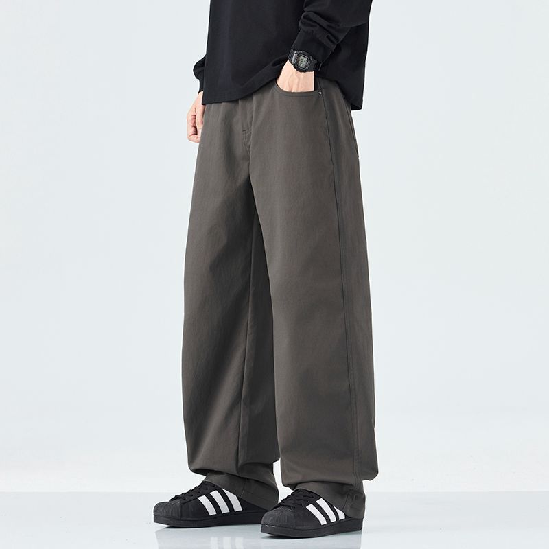Minger | Retro trendy brand loose wide-leg casual pants men's autumn new drape straight pants