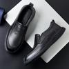 2025 neue Lederschuhe Herren lässige Loafer im britischen Stil echtes Leder Businesskleid Lederschuhe Herren Slipper rutschfest
