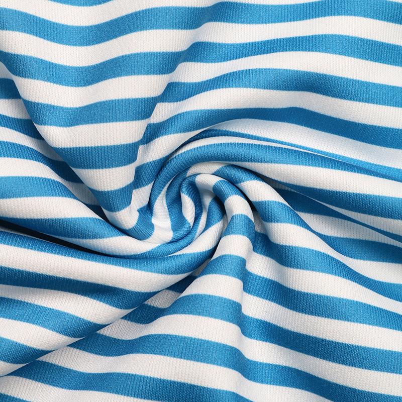 YYFS Dámská móda Ležérní jaro podzimní halenky a košile s proužkovaným potiskem do O s dlouhým rukávem