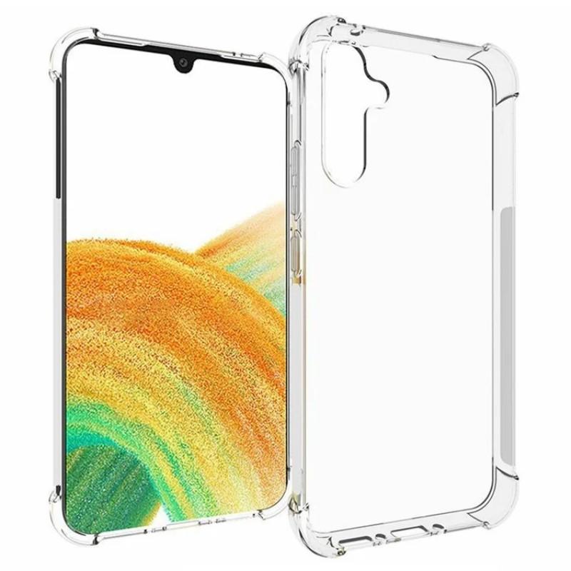For Samsung Galaxy A34 5G Clear TPU Case WANLONFENG TM Series 2.0mm Phone Back Cover