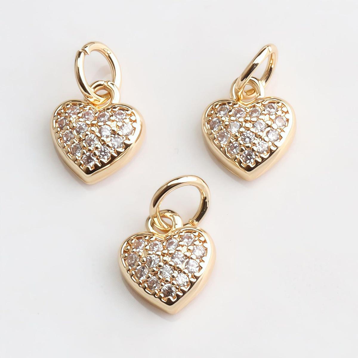 

14k Gold-Filled, Color-Preserving Heart Pendant Charm for DIY Jewelry