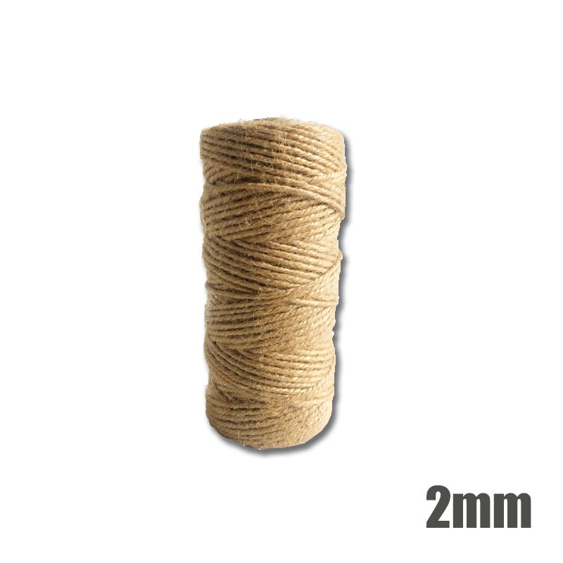 100M 1mm 2mm 3mm Naturalny sznurek jutowy Juta sznurek sznurek konopny sznurek sznurek do pakowania prezentów świąteczne artykuły imprezowe i imprezowe
