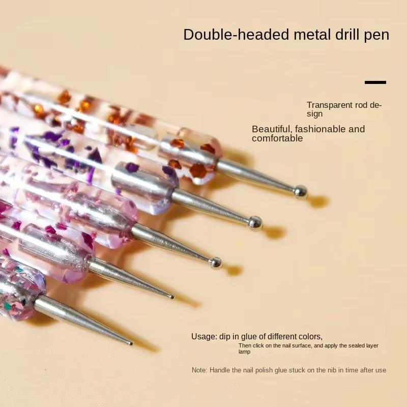 8Pcs/Set Nail Art UV Gel Liner Painting Brushes Drawing Flower Striping 3D Design Diy Manicure Tool Nail Brush Kits