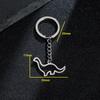 Stainless Steel Cartoon Lianglong Pendant Keychain - Colorfast Accessory