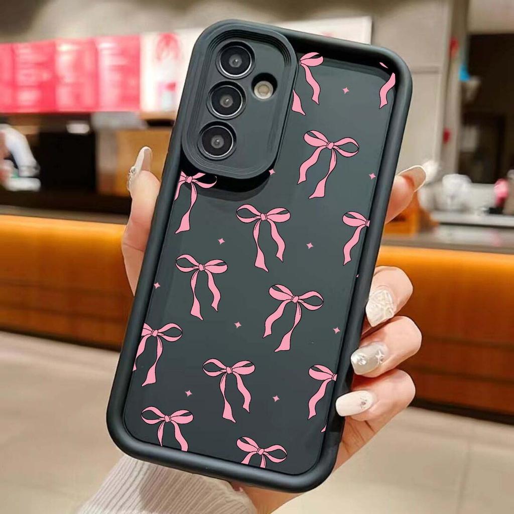 Phone Case For Samsung Galaxy S26 Ultra S25 S23 S24 S21 Plus S25 FE Note 20Ultra Bow Tie Cover Silicone Armor