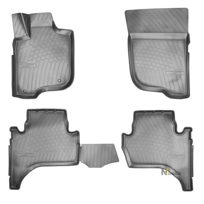 Tapis De Sol En Caoutchouc TPE - NORM Liners - Mitsubishi L-200 - Antidérapant - Résistant - Facile À Nettoyer