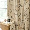1PC LOZUJOJU Rural Style Retro Thick Curtains High-precision Printed Blackout Curtains for Bedroom Living Room Window for Home Decor