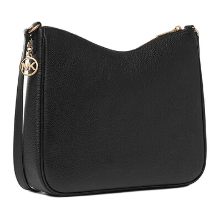 Michael Kors Nayla Zlatý Hardware Logo Přívěsek Crossbody Taška Dámská crossbody taška Černá 35S6G5ZM2L-BLACK