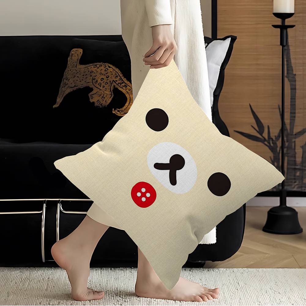 

Cute Cartoon Anime RRilakkuma Classic Pillowcases Home Bedding Decorative Pillow Cover Wedding Super Soft Pillow Case 30x30 cm