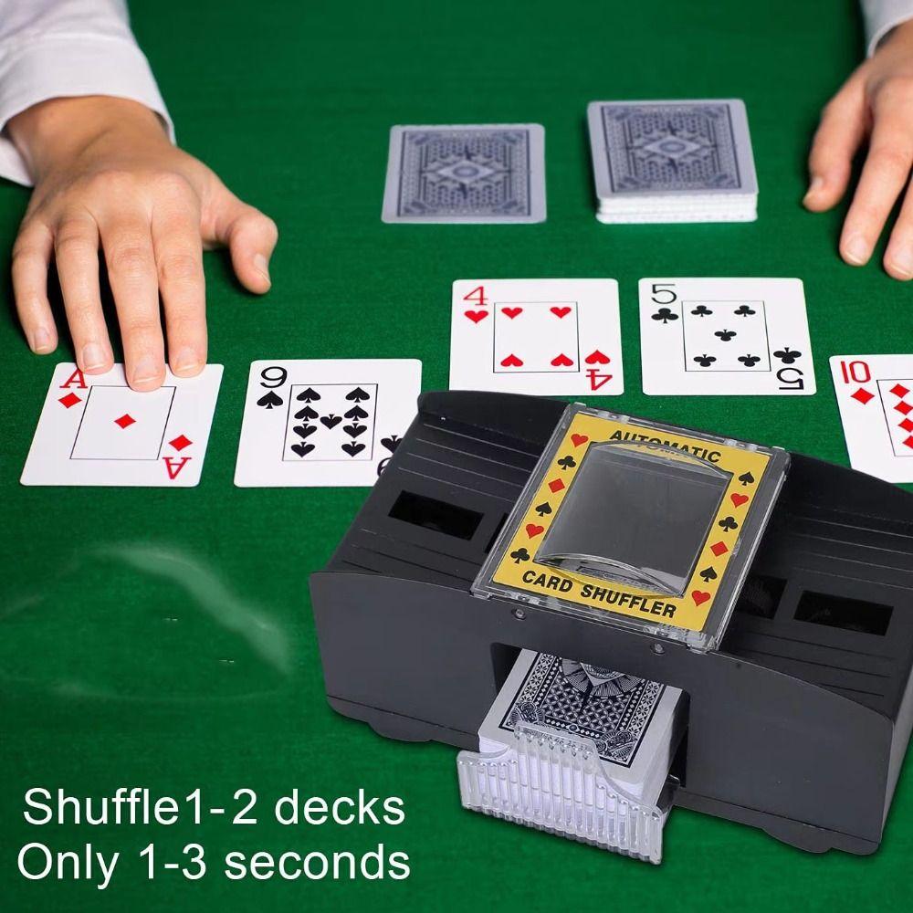 28pcs Plastic Electric Playing Card Shuffler Automatic Shuffling Machine  Entertainment Appliances