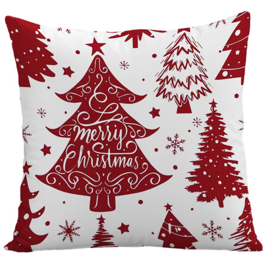 Federa per Cuscino Stampata in Poliestere di Natale - Copricuscino per Divano di Casa - Decorazione per Soggiorno