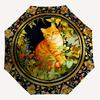 1PC Cat Floral Umbrella-8-Rib Reinforced, Automatic Open, Lightweight & Durable, Cute Fashion Accessory for Outdoor-P2664