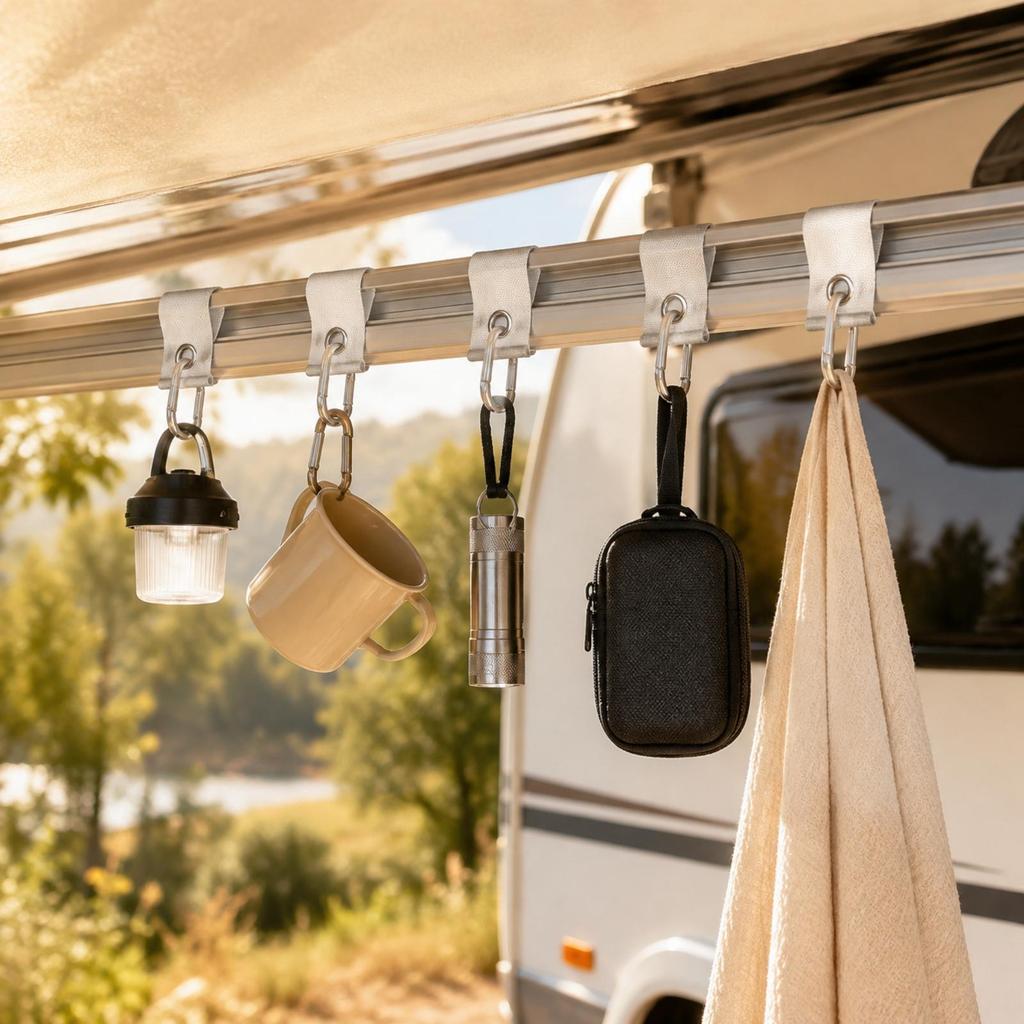 12 Pieces Awning Track Tab Heavy-Duty Hardware Flexible for Campers