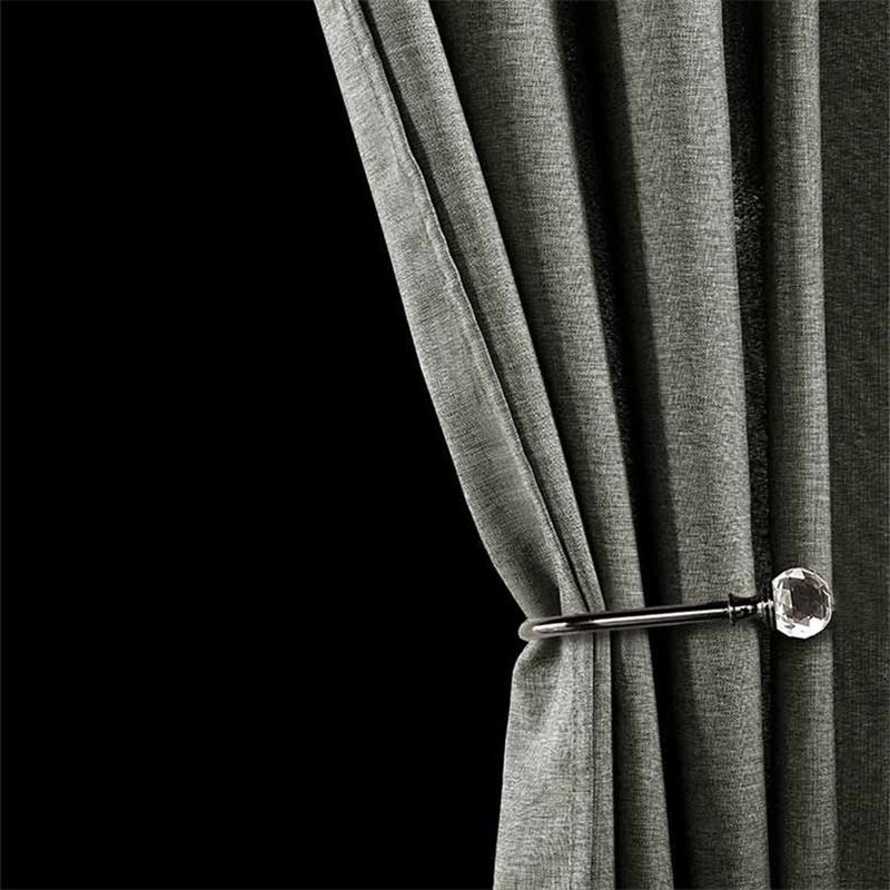 Linen-Look Shower Curtain - Pure Color Waterproof & No-Hole Bathroom Partition for Tub/Shower Easy Install Privacy Screen