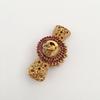Hair Clips for Women and Girls Antique Gold Color Finish Peacock Design Center Clips with Colorful Stones (pack of 1) Traditional Back Clips Hair Pins