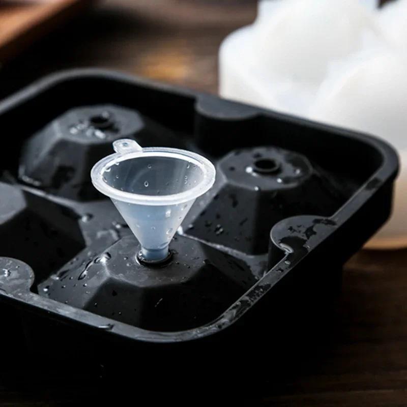 4 Fack Silikon Isform Diamant Iskubsbricka Whiskey Iskubsmaskin Form Choklad Isbollsformar Kökstillbehör