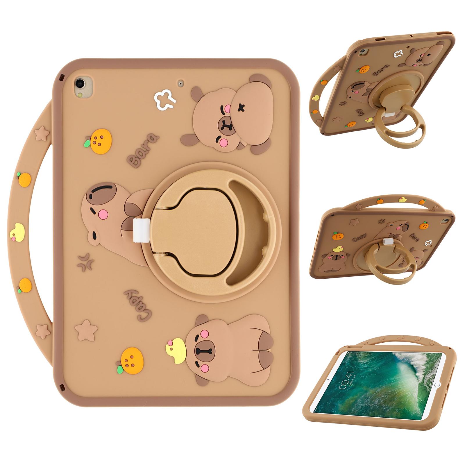 

Силіконовий чохол для iPad 10.2 (2021 рік)/(2020)/(2019 р)/Air 10.5 дюймів (2019 р) Обертова підставка Захисний чохол з ковпачком для ручки з візерунком капібари Type A