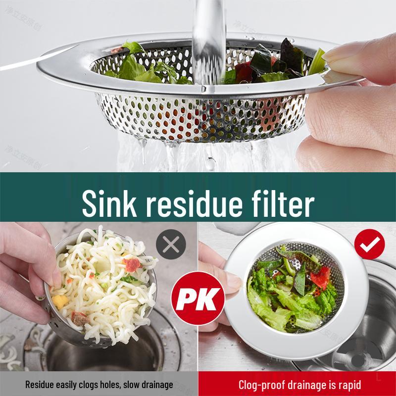 Universal Stainless Steel Kitchen Sink Strainer & Drain Filter