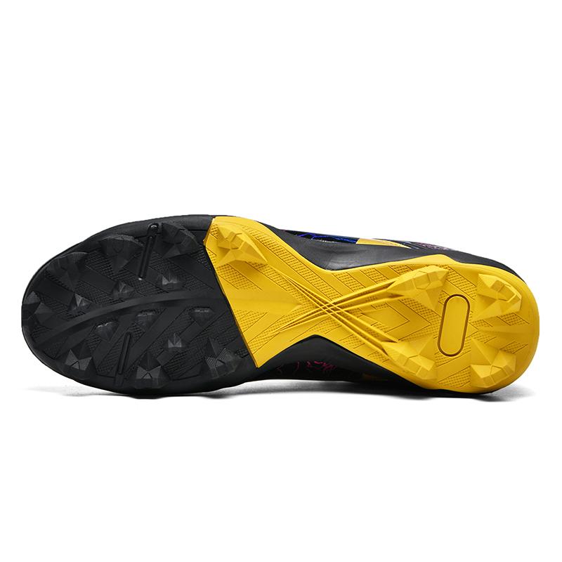 Men‘s Baseball Shoes Non-slip Rugby Shoes Short Spikes Lacrosse Shoes Breathable Cricket Shoes Beginners Athletic Training Shoes