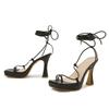 Letnie Damskie Sandały na Wysokim Obcasie 11cm Platforma 2cm Paski Krzyżowe Szpilki Pani Wybieg Gladiator Sandały Buty Stripperki