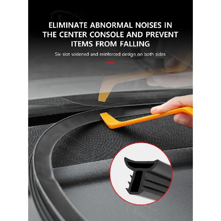 Car Door Seal Strip for Tesla Model Y Juniper Model 3 Highland 2025 Front and Rear Door Waterproof Rubber Noise Reduction Part Heat Shields 2