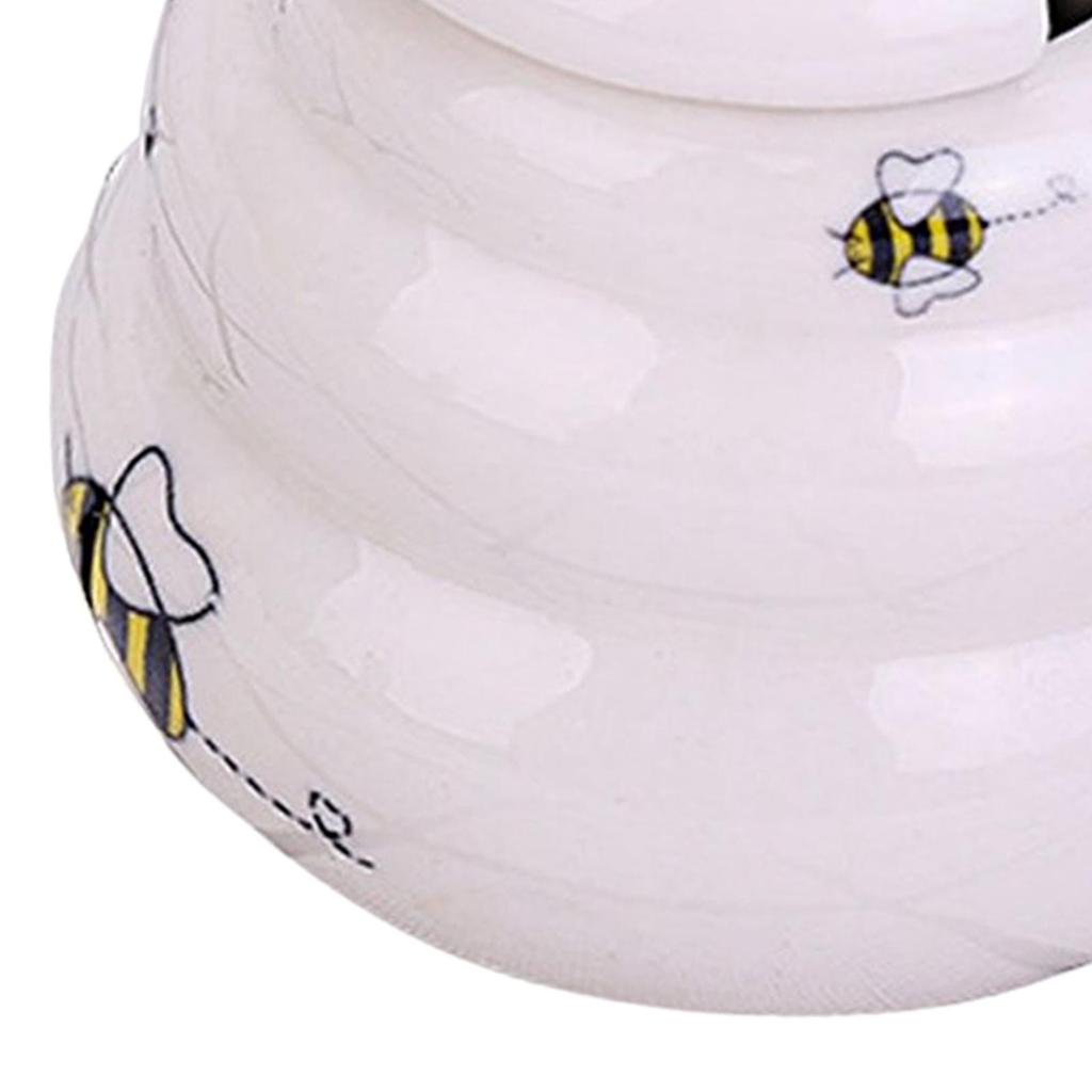 Ceramic Honey Pot Accessory with Lid Multifunctional Food Dispenser Storage Containers for Sugar