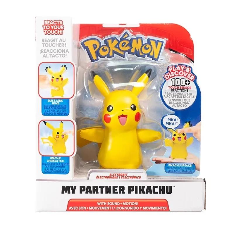 Pokemon Action Figure Pikachu Charmander Anime Figure Acousto-optic Model Ornaments Box Toys 10cm