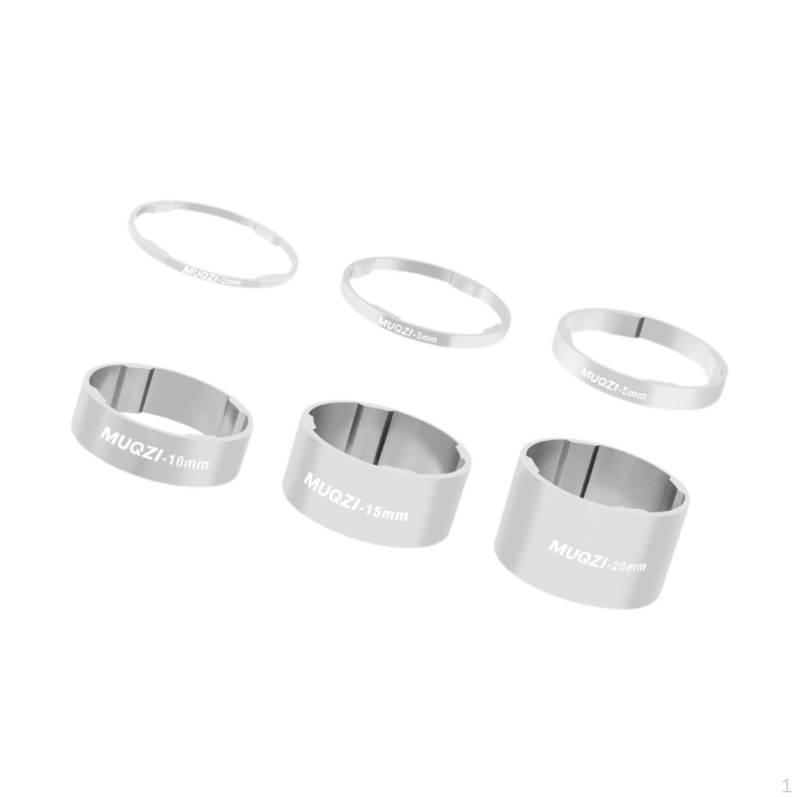 

Aluminum Alloy Bike Stem Spacers Kit for All Bikes срібний