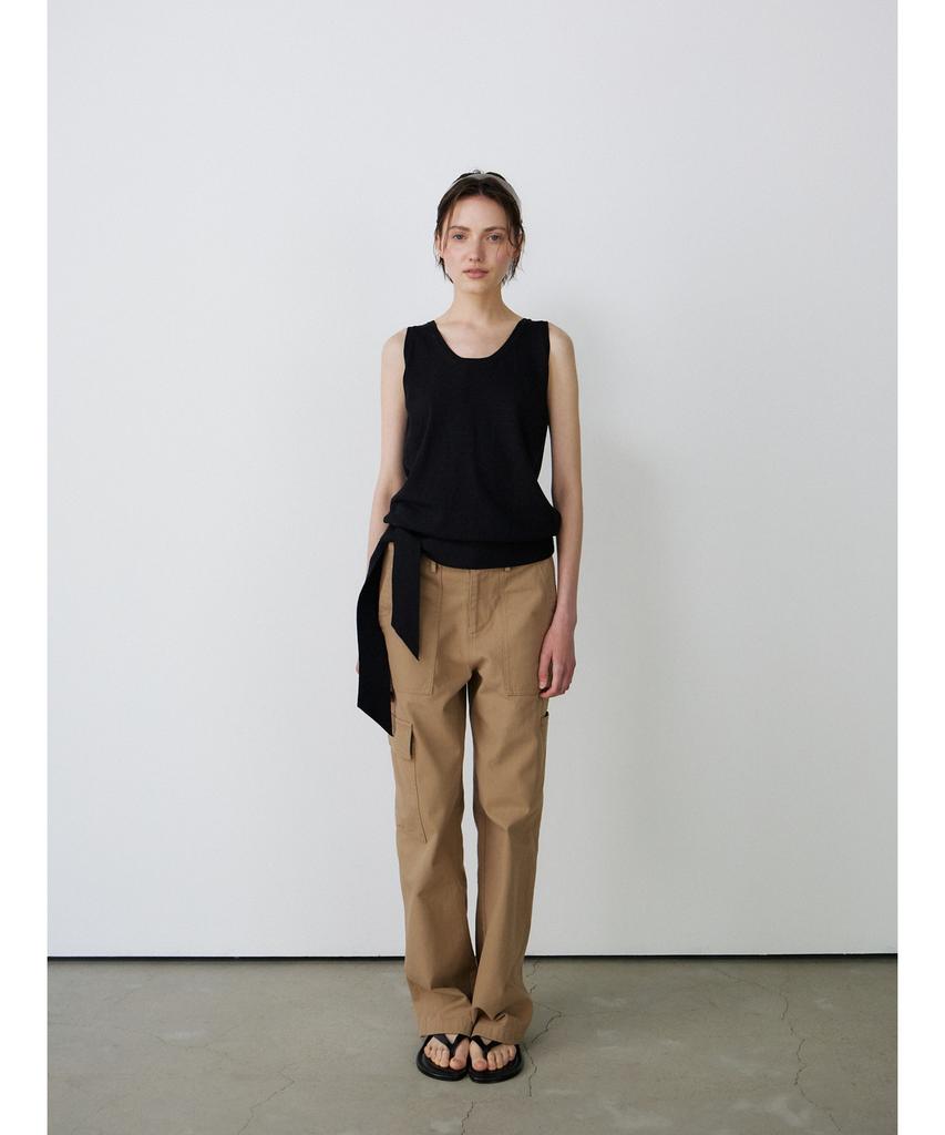 Ninnis Tie Sleeveless Knit Top (Black)