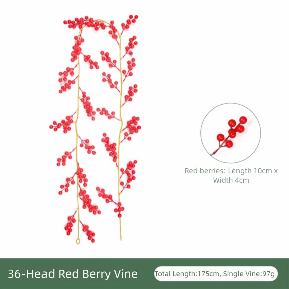 New Vine Artificial Berry Vine Red Berry DIY Craft Xmas Hanging Rattan Holly Fruit Wreath Party