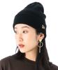 NEW ERA Basic Cuff Knit Black Metallic Gold Flag