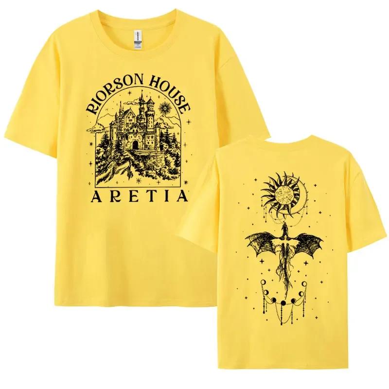 Xaden Riorson House Tshirt Iron Flame Dragon Rider Fourth Wing Emblem T Shirt Basgiath War Men Women Fashion Oversized Tshirts