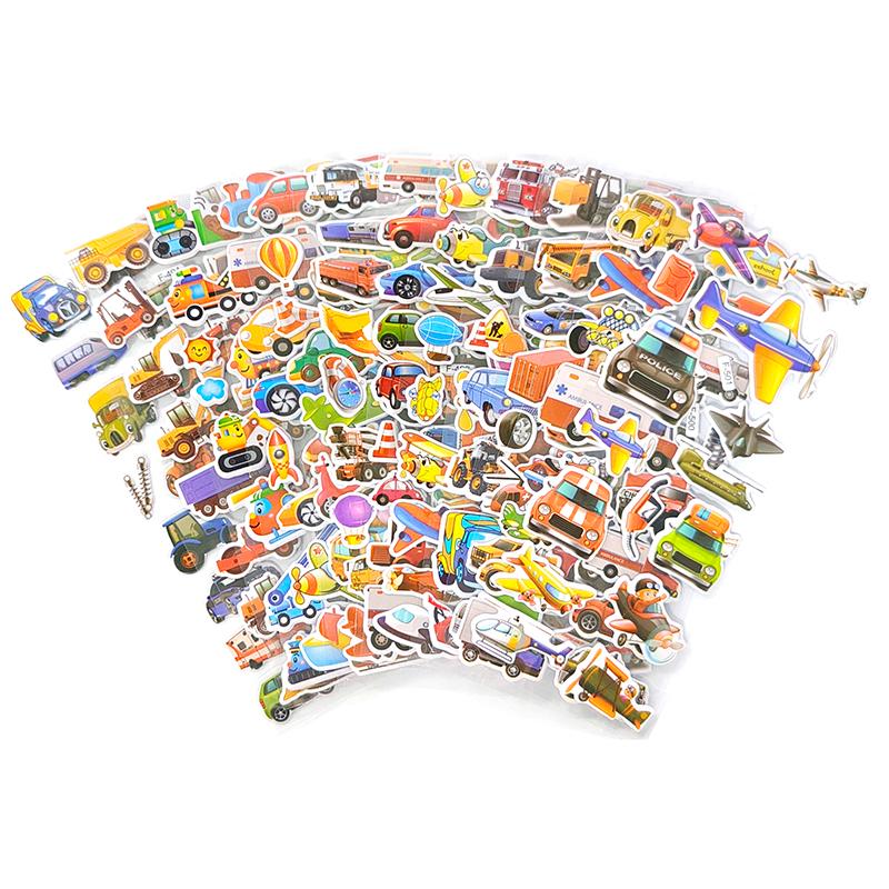 3D Puffy Vehicle Stickers Random 5/10 Sheets Reward Decoration Sticker Birthday Festival Holiday Ornament Gift Girl Boy JGC ZYF