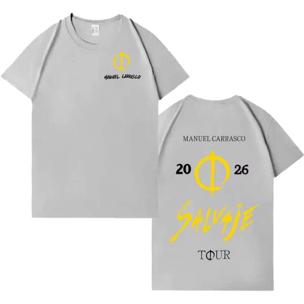 Rapper Unisexuel Carrasco Salvaje Album Tour  T Shirts Fashion High Quality Cotton T Shirts Unisex Women Streetwear Comfort Tshirt