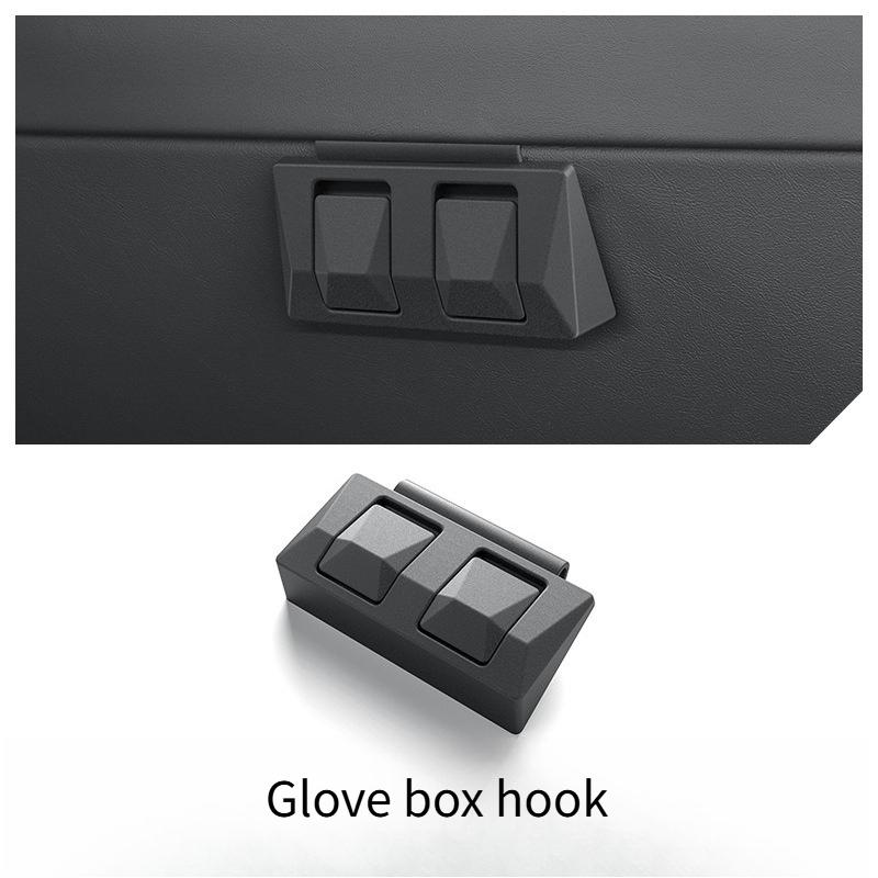For Tesla New Model Y Juniper/Model 3 Highland 2025 ABS Seat Back Hook Multiple Hooks Foldable Design Glove Box Hook Accessories