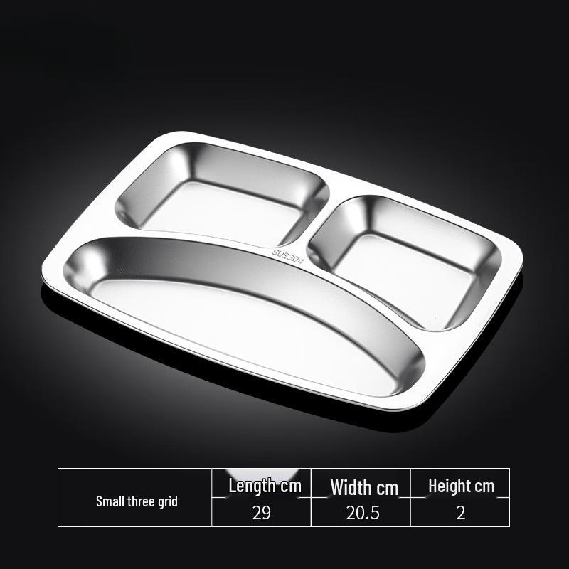Stainless Steel Divided Lunch Plate