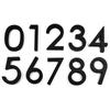 Address Big Modern Door Alphabet Floating House Number Letters Sign #0-9 Black Numbers 125mm 5 In Home Outdoor
