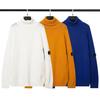 Pulover tricotat cu insignă de lentilă funcțională CP european și american pulover cu guler culoare solidă versatil casual CP cross-border toamnă și iarnă