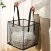 Large Capacity Laundry Hamper Breathable Mesh Storage Basket Square Dirty Clothes Basket  Home