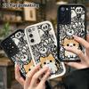 Phone Case: 2D Flat Samsung Galaxy A34 A35 M05 M06 S20 S22 S21 FE Plus 5G Protective Case, Orange and White Kitty, Christmas and Halloween Gift