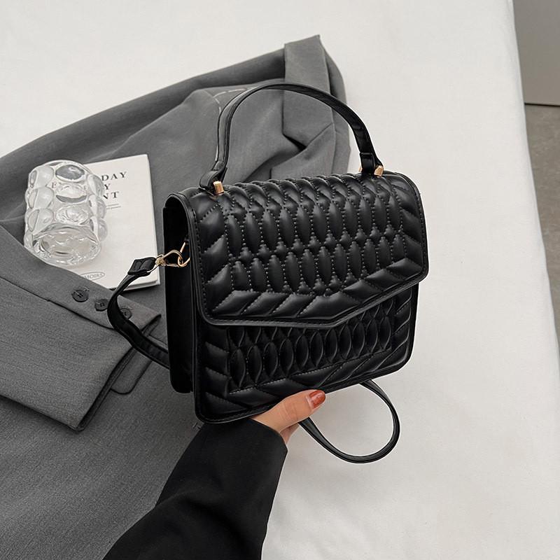 

Stylish Korean Style Shoulder Crossbody Bag Trendy Vintage Mini Square Purse For Women чёрный